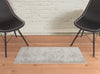 5' X 8' Ivory Shag Power Loom Stain Resistant Area Rug