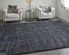 5' X 8' Ivory Shag Power Loom Stain Resistant Area Rug