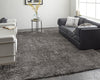 5' X 8' Ivory Shag Power Loom Stain Resistant Area Rug