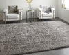 5' X 8' Ivory Shag Power Loom Stain Resistant Area Rug
