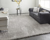5' X 8' Ivory Shag Power Loom Stain Resistant Area Rug