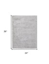 5' X 8' Ivory Shag Power Loom Stain Resistant Area Rug