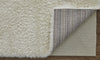 5' X 8' Ivory Shag Power Loom Stain Resistant Area Rug