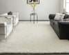 5' X 8' Ivory Shag Power Loom Stain Resistant Area Rug