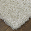 5' X 8' Ivory Shag Power Loom Stain Resistant Area Rug
