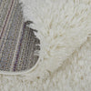 5' X 8' Ivory Shag Power Loom Stain Resistant Area Rug