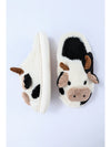 White Cartoon Animal Plush Slippers