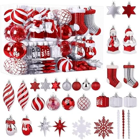 112pcs Christmas Balls Ornaments Set
