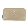Fendi Grey Leather Zip Around Long Wallet
