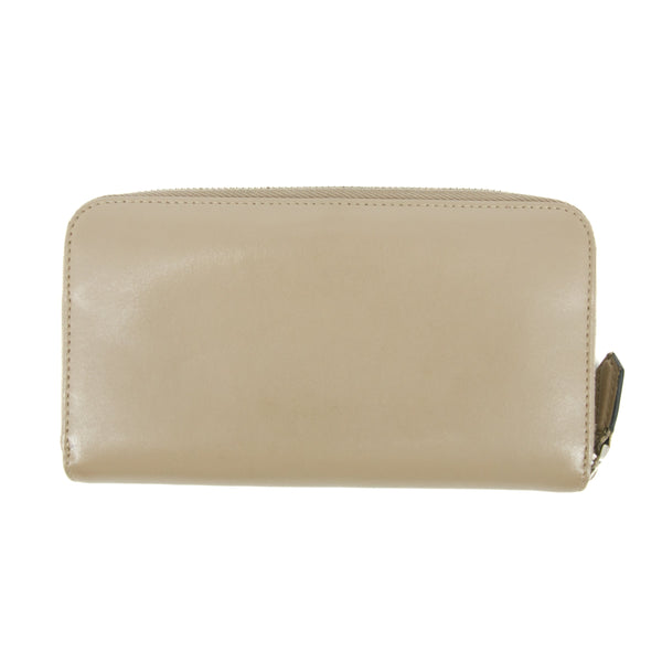 Fendi Grey Leather Zip Around Long Wallet