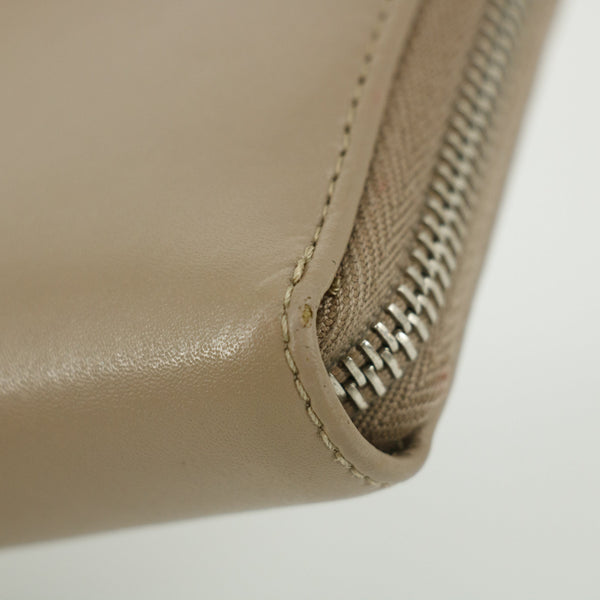 Fendi Grey Leather Zip Around Long Wallet