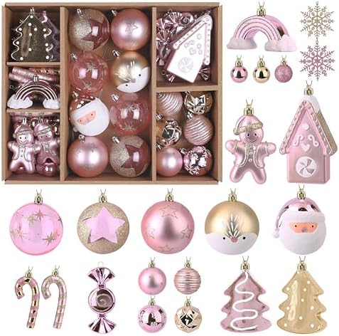 65pcs Christmas Balls Ornaments Set