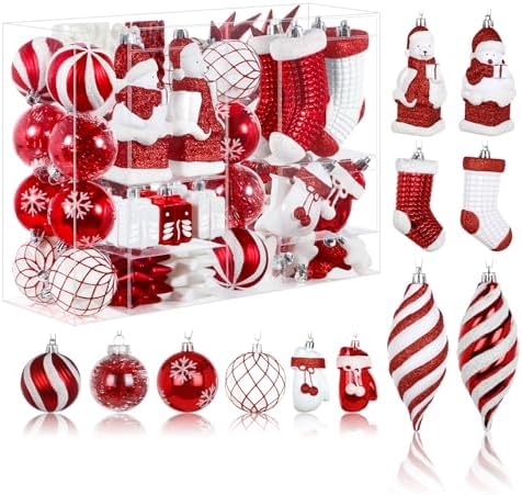 112pcs Christmas Balls Ornaments Set