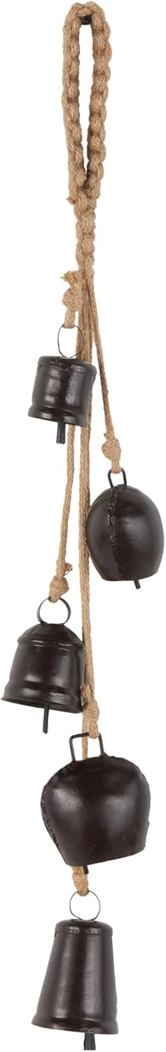 Deco 79 Gold Metal Tibetan Inspired Decorative Giant XL Cow Bells