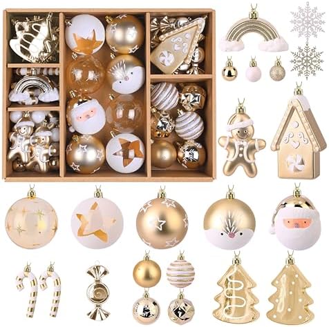 65pcs Christmas Balls Ornaments Set