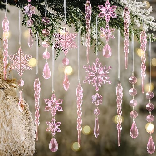 18pcs Christmas Tree Decoration Crystal Ornaments