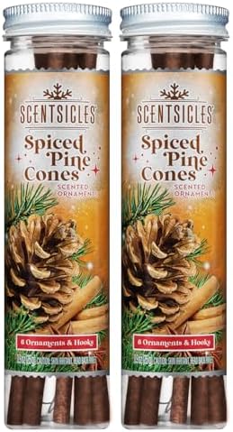 Scentsicles White Winter Fir Scented Christmas Tree Ornaments - 2 Bottles (12 Sticks Total)