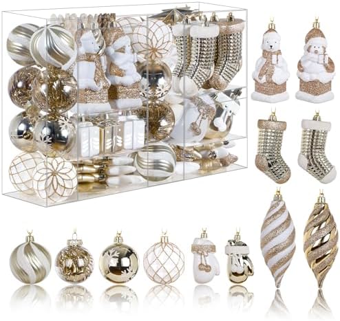 112pcs Christmas Balls Ornaments Set