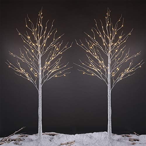 LED Birch Tree Light Set