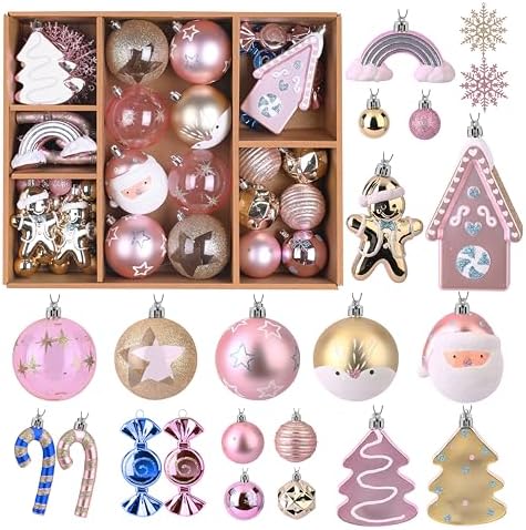 65pcs Christmas Balls Ornaments Set
