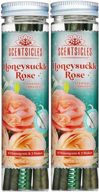 Scentsicles White Winter Fir Scented Christmas Tree Ornaments - 2 Bottles (12 Sticks Total)