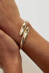 Gold Minimalist Open Bangle Bracelet