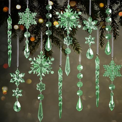 18pcs Crystal Christmas Ornaments