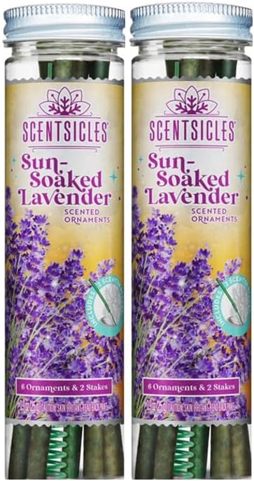 Scentsicles White Winter Fir Scented Christmas Tree Ornaments - 2 Bottles (12 Sticks Total)