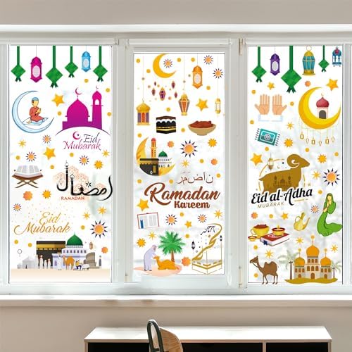 Christmas Window Clings Decorations, 10 Sheets