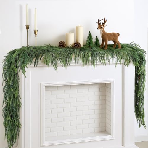 12FT (2 * 6FT) Christmas Norfolk Pine Garland