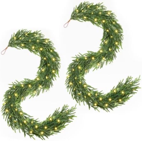 12FT (2 * 6FT) Christmas Norfolk Pine Garland