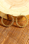 Gold Vintage Textured Hoop Earrings