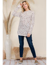 Celeste Full Size Drawstring Leopard Long Sleeve Hooded Blouse