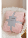 Light Pink Textured Soft Fleece Large Throw Blanket