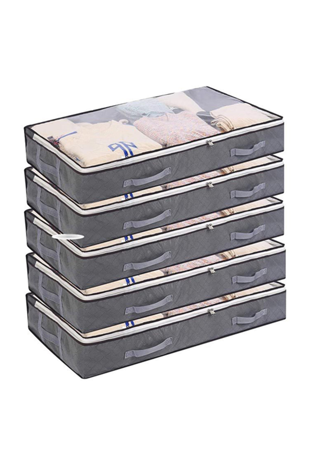 Gray Fabric Underwear Wardrobe Storage Organizer Box