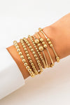 Gold Fashion Beaded Stackable Bracelet Set