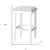 31" Light Gray And White Solid Wood Backless Bar Height Bar Chair