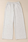 Light Grey Cross-Waist Wide Leg Lounge Pants