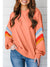 Flamingo Patchwork Drop Sleeve Loose Sweatshirt