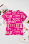 Dark Grey Vintage Letter Print Graphic Loose Tee