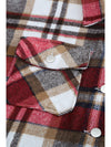 Brown Plaid Button Up Long Sleeve Flannel Shacket