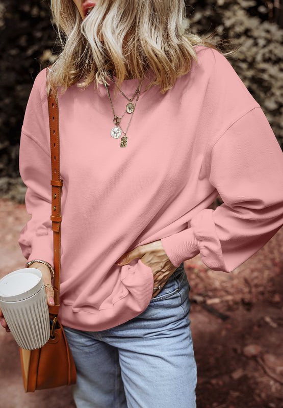 Round Neck Long Sleeve Sweatshirt