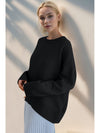 Basic Bae Round Neck Dropped Shoulder Sweater