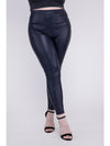 Plus High Rise Faux Leather Leggings