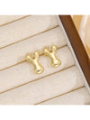 18K Gold-Plated Bubble Letter Stud Earrings