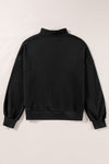 Bonbon Zip-up Stand Neck Kangaroo Pocket Sweatshirt