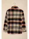 Brown Plaid Button Up Long Sleeve Flannel Shacket