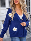 Angel Wings Crochet Flower Button Up Cardigan - Cocoa Yacht Club