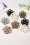 Black Hollow-out Flower Shape Hair Clip