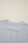 Orange Plain Drop Shoulder Crewneck Pullover Sweatshirt